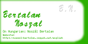 bertalan noszal business card
