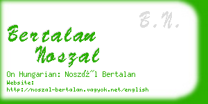 bertalan noszal business card